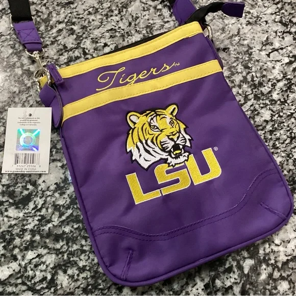 🟣 NWT - LSU Tigers - Women’s Crossbody Purse - Beautiful - Functional - Fans - Picture 4 of 16